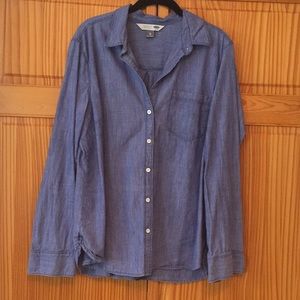 Old Navy Long Sleeve Classic Denim Color Shirt XL